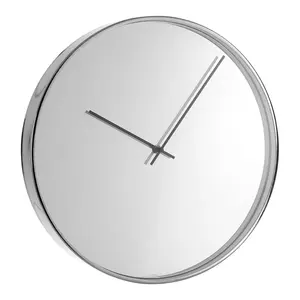 Interiors by Premier Bailie Chrome/Mirror Wall Clock