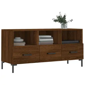 Berkfield TV Cabinet Brown Oak 102x36x50 cm Engineered Wood