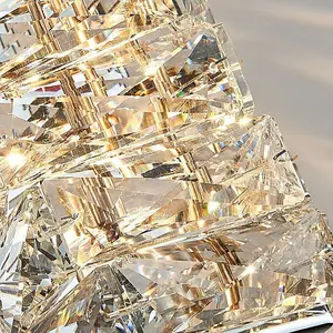 CGC REGENCY Gold and Crystal Wall Light Built in LED 3 Colour Switchable 3000k / 4000k / 6000k