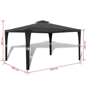 Berkfield Gazebo with Roof 3x4 m Dark Grey