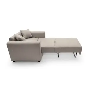 Olly Linen Single Sofa Bed in Sand