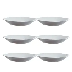 URBNLIVING 23cm Diameter Grey Soup Bowls Set of 6 Pcs