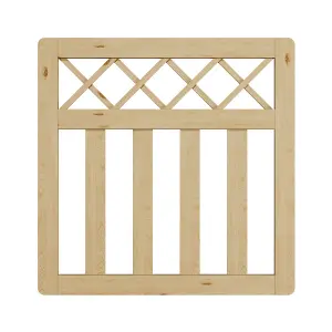 3x3ft Outdoor Cross Top Garden Wooden Gate Fence Patio Gate