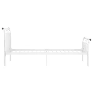 Berkfield Bed Frame White Metal 100x200 cm