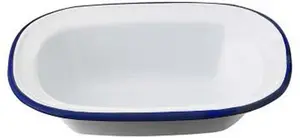 Lakeland Traditional Enamel 16cm Oblong Pie Dish