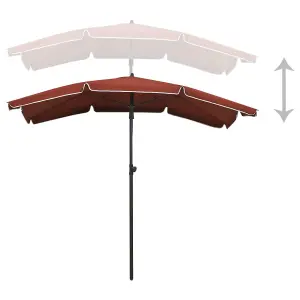 Berkfield Garden Parasol with Pole 200x130 cm Terracotta