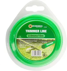 Set Of 2 Trimmer Line Garden Grass Strimmer Nylon String Round Electric 15M X 2Mm