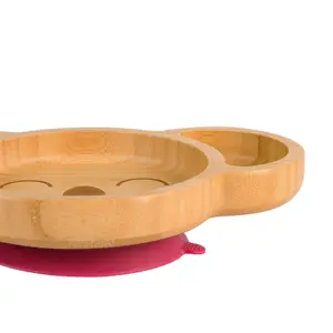 Tiny Dining - Children's Bamboo Suction Koala Plate - Red