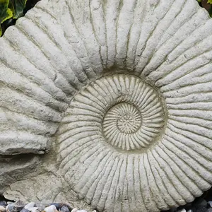 Ammonite Fossil Large Stone Statue Outdoor Garden Ornament Decoration British Made Sculpture