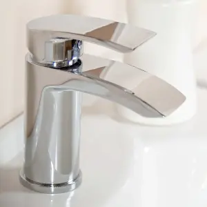 Tyrell Polished Chrome Deck-mounted Basin Mono Mixer Tap