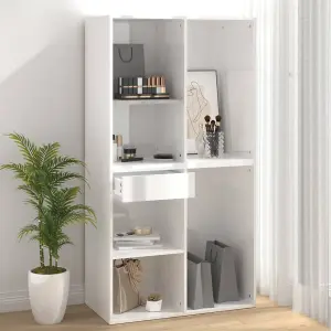 Berkfield Cosmetic Cabinet High Gloss White 80x40x75 cm Engineered Wood