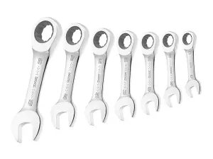 Expert Stubby Ratchet Spanner Set, 7 Piece