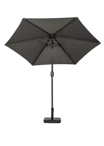 2.5m Grey Powder Coated Crank and Tilt Parasol