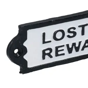 Lost Wife & Dog Reward Cast Iron Sign Plaque Wall Door Fence Gate Post House