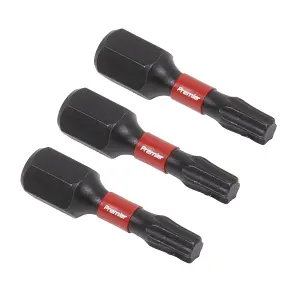 Sealey TRX-Star T20 Impact Power Tool Bits Forged From S2 Steel 25mm 3pc AK8217