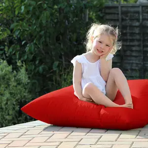 rucomfy Outdoor Water Resistant Floor Cushion Beanbag - Red