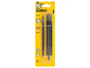 DEWALT HCS Wood Jigsaw Blades Pack of 5 T344D