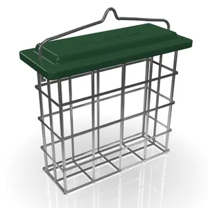 Peckish Steel Suet cake Green All weather Bird feeder 0.7L