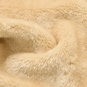 EHC Super Soft Fluffy Snugly Solid Flannel Fleece Throws for Sofa Bed Blankets, Beige 150 cm x 200 cm