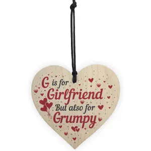 Red Ocean Funny Gift For Girlfriend Gift From Boyfriend Novelty Relationship Gifts Handmade Wooden Heart Plaque Valentines Gift