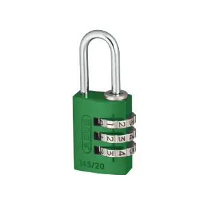 ABUS Mechanical 145/20 20mm Aluminium Combination Padlock Green 46571