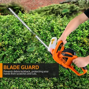 SuperHandy Hedge Trimmer 610mm 600W Corded 230V Lightweight Lawn and Garden Landscaping SKU:GEUT059