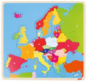 Goki Map of Europe Wooden Puzzle