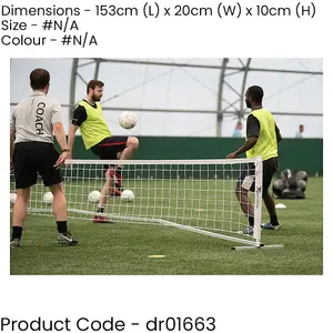 6m x 1m Football Tennis Training Net Garden Pitch Mini Game Skill Touch Control