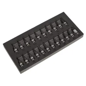 Sealey TRX-Star/Hex/Spline Socket Bit Set 22 Pcs 3/8" Drive Black Series AK7985