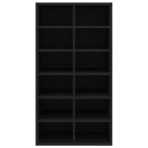 Shoe Rack Black 54x34x100.5 cm Engineered Wood