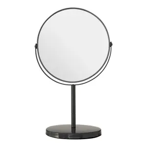 Metal Flat Mirror Grey / 29cm H x 18cm W