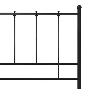 Berkfield Bed Frame Black Metal 120x200 cm