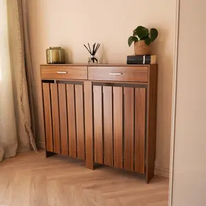 Classic Wooden Radiator Cover With Storage Draw - Medium