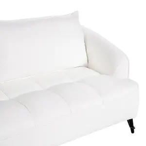 3 Seater Boucle Sofa White HOBRO