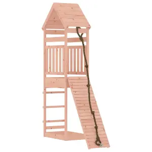 Berkfield Playhouse with Climbing Wall Solid Wood Douglas