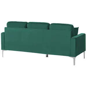 3 Seater Velvet Sofa Green GAVLE