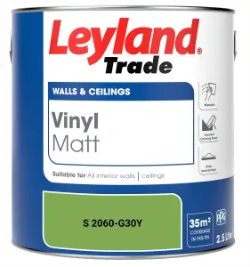 Leyland Trade Vinyl Matt Walls & Ceilings Emulsion Paint (S 2060-G30Y) 2.5L