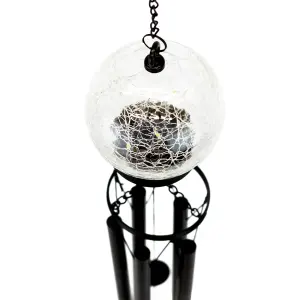 Gardenwize Solar LED Crackle With Wind Chime