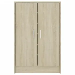 Berkfield Shoe Cabinet Sonoma Oak 60x35x92 cm Engineered Wood