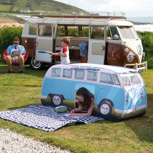 Volkswagen Blue Camper van Pop up 3-man Tent