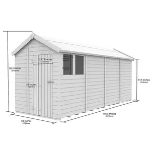 DIY Sheds 6x16 Apex Shed - Single Door Without Windows