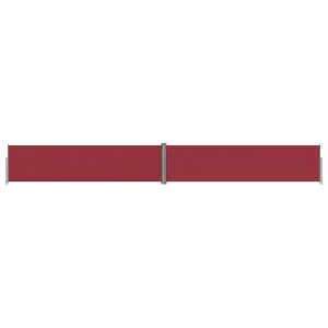 Berkfield Retractable Side Awning Red 160x1200 cm