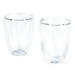 LIVIVO Double Walled Insulated Coffee Glasses, Set of 2