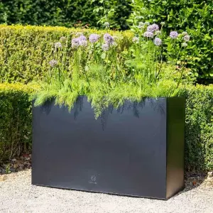 Primrose Tall  Zinc Trough Planter with Plastic Insert 95cm