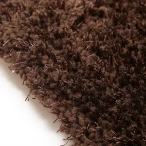 Brown Solid Shaggy Rug - New York