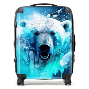 Polar Bear Face Splashart Suitcase - Large