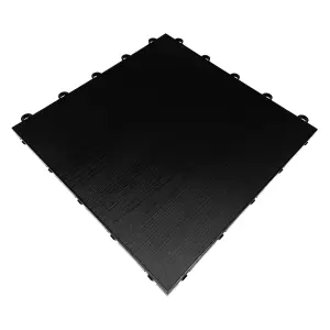 Nicoman Modular Portable Floor Tiles 46cm x 46cm - Black (Pack of 9 tiles)