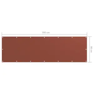 Berkfield Balcony Screen Terracotta 90x300 cm Oxford Fabric