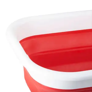 Maison by Premier Collapsible Red White Laundry Basket