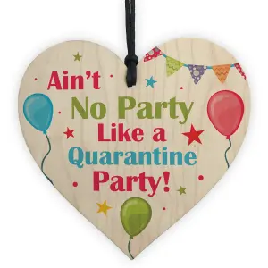 Red Ocean Novelty Quarantine Birthday Gifts Wooden Heart Quarantine Party Birthday Decor Gifts For Daughter Son